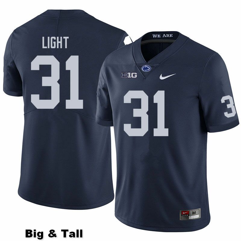 NCAA Nike Men's Penn State Nittany Lions Denver Light #31 College Football Authentic Big & Tall Navy Stitched Jersey WQI8398OA